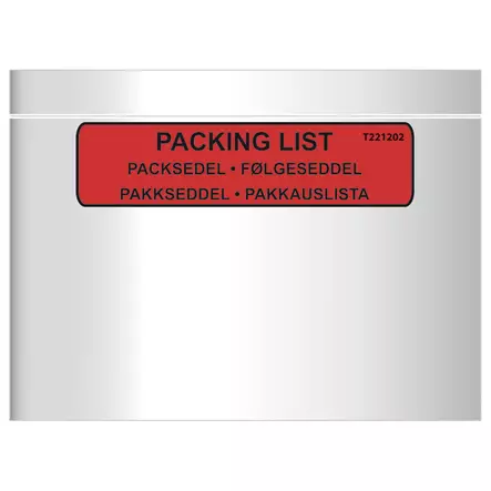 Pakkauslistapussi C5 Painatuksella - Lähetelistataskut - T221202 - 1