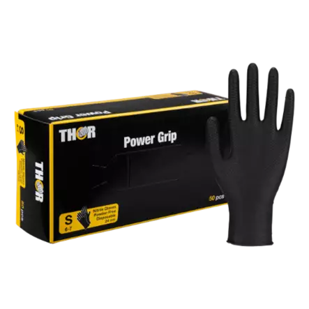 THOR Power Grip nitriilikäsine S musta - Suojavarusteet - 1999910122 - 1