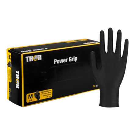 THOR Power Grip nitriilikäsine M musta - Suojavarusteet - 1999910123 - 1
