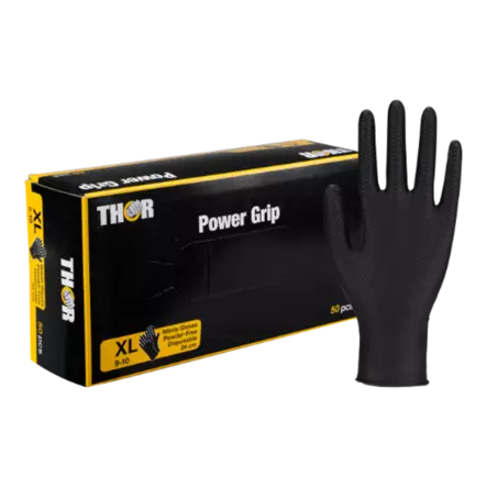 THOR Power Grip nitriilikäsine XL musta - Suojavarusteet - 1999910125 - 1
