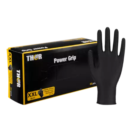 THOR Power Grip nitriilikäsine XXL musta - Suojavarusteet - 1999910126 - 1